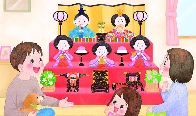 ひな祭りのイラスト